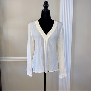H&M V Neck, Long-Sleeve Blouse, Size 12